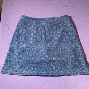 Athleta Lined Everyday Tennis Skort Black/Gray Geometric - Size Small Zip Pocket